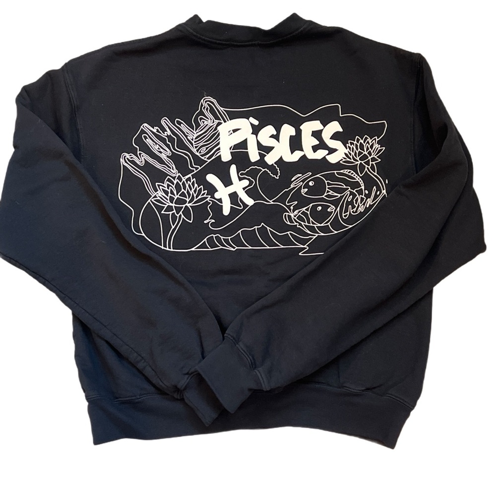 Good American Black Pisces Log Sweatshirt